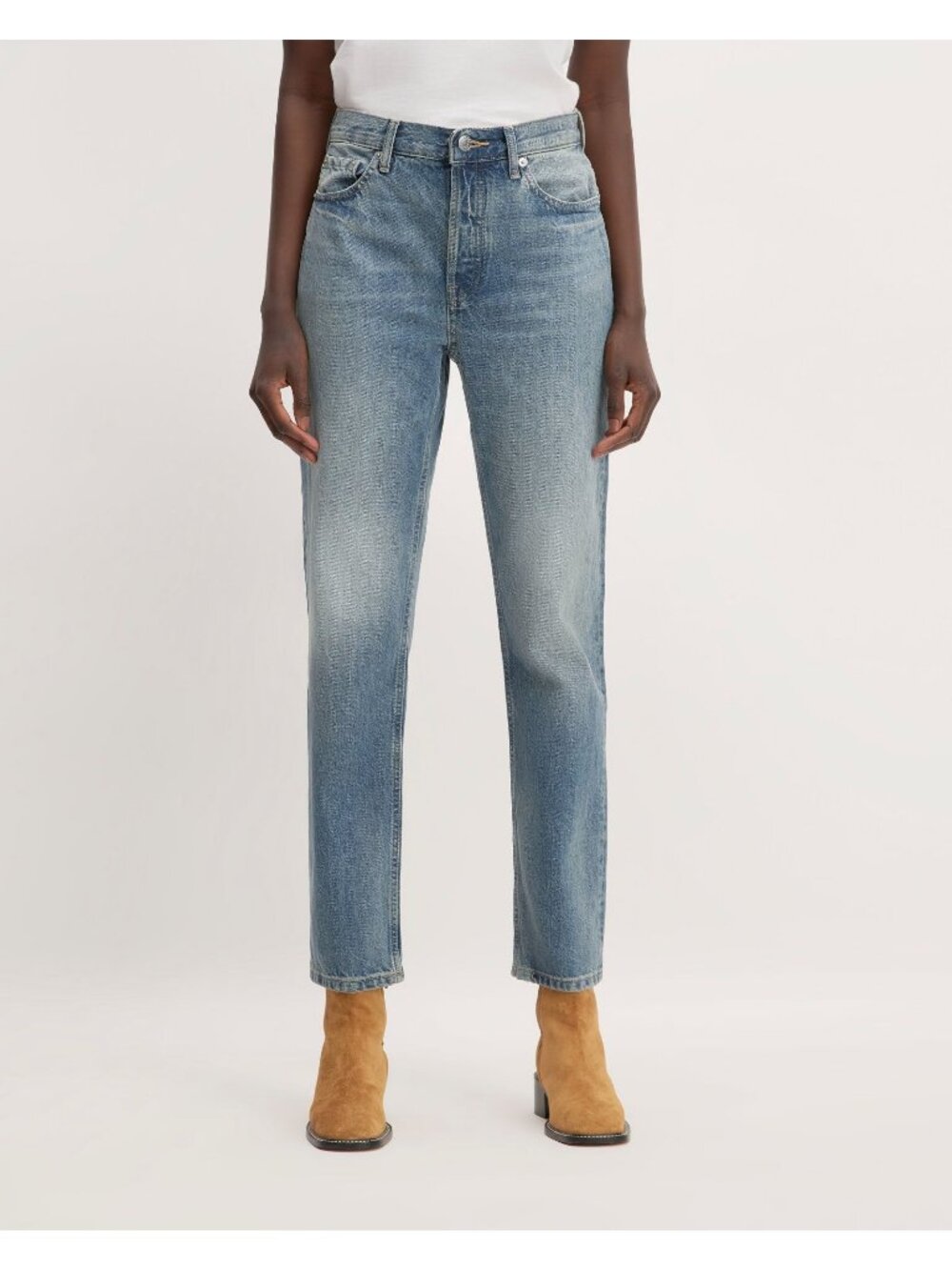 Everlane Womens The 90s Cheeky Jean Vintage Mid Blue High Rise No Stretch 26